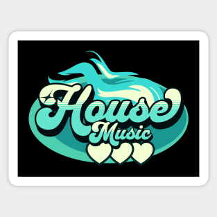 HOUSE MUSIC  - House Music Heat (aqua blue/light mint) Sticker